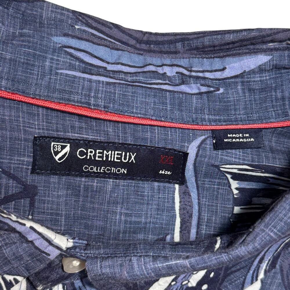 Cremieux XX-Large Mens Hawaiian Shirt Button-Up Sailboats Palm Tree Short Sleeve - Picture 5 of 7